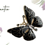 Brosa Fluture negru 3x4 cm BR23.053, 