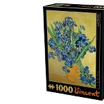 Puzzle D-Toys - Vincent Van Gogh: Vase with Irises, 1.000 piese (Dtoys-75888), D-Toys