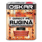 Vopsea Oskar Direct pe rugina, negru mat fier forjat, interior/exterior, 2,5 l, Oskar