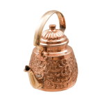Ceainic Traditional din Cupru Gravat Manual 1 L, Mediterranean Art