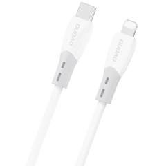 Cablu pentru incarcare si transfer de date Dudao L25SX, USB-C/Lightning, 30W, 1m, Alb