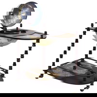 vidaXL Bar tip glob pământesc suport sticle vin, verde, eucalipt, vidaXL