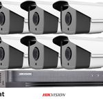 Sistem supraveghere video Hikvision 8 camere Ultra Low-Light 2MP, Lentila Varifocala, PoC, IR 40M, HIKVISIONKIT