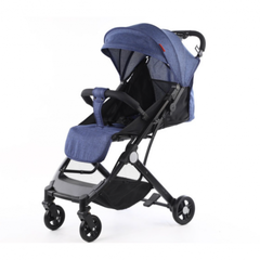 Carucior sport copii, pliere compacta pentru avion, cu sistem troller, C8 albastru, L-Sun