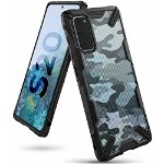 Husa Samsung Galaxy S20 Ringke FUSION X Design Negru Camuflaj, 1