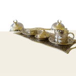 Set cafea turceasca traditional cu model, 