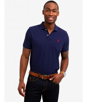 Imbracaminte Barbati US Polo Assn PIQUE SMALL LOGO POLO SHIRT CLASSIC NAVY