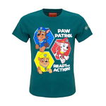 Tricou baieti, bumbac, Ready for action, verde, Paw Patrol