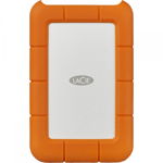 HDD extern Lacie 1TB Rugged 2.5 USB3.0 argintiu si portocaliu