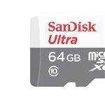 Card de Memorie SanDisk MicroSDHC, 64GB, Adaptor SD, Class 10, SanDisk