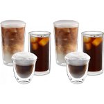 Set pahare cafea DE LONGHI Mix Hot&Cold DLSC326, 6 piese, 270-480 ml, sticla