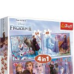 Puzzle 4-in-1 Frozen2 Calatorie catre necunoscut Trefl, Trefl