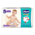 Scutece Ultra Fit & Fun Junior Chicco, marime 5, 12-25 kg, 17 bucati/pachet