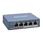 Switch Hikvision DS-3E1105P-EI/M, 4 Porturi, PoE, Fast Ethernet Gri