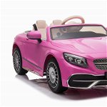 Masinuta electrica pentru fetite Mercedes S650 MAYBACH 70W 12V Premium, culoare roz, Hollicy