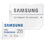 Micro SDXC PRO Endurance (2022) UHS-1 Clasa 10 256GB + Adaptor SD, Samsung