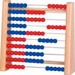 Abac din lemn (rosu si albastru). GOKI-58529
