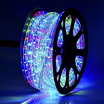 Rola furtun Led Luminos Craciun, 20m Led Multicolor, cu 8 Jocuri de lumini, 