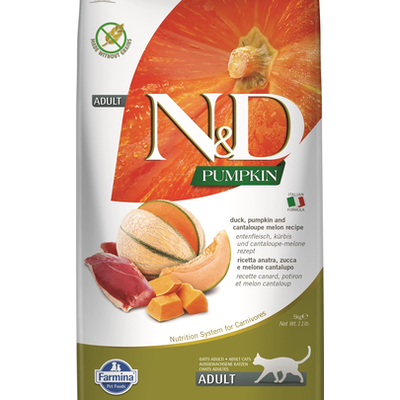 FARMINA N&D Pumpkin Cat Adult rață și pepene galben 5 kg