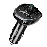 Incarcator Auto Modulator Fm Audio Bluetooth Mp3 Usams C21z, Cu 2 Porturi De Incarcare ,negru