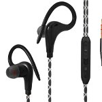 Casti sport in-ear cu fir, carlig prindere, IPX5, microfon incorporat, 20-22kHz, 96-3dB, 16Ω, negru, Pro Cart