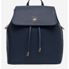 Beverly Hills Polo Club, Rucsac de piele ecologica cu clapa, Bleumarin