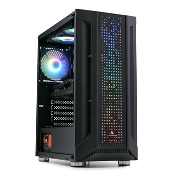PC Gaming ZMEU Epic Hyper, Intel i3-12100F 3.6GHz Alder Lake, 16GB DDR4, 500GB SSD, RX 6600 8GB GDDR6, Iluminare RGB, 
