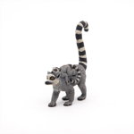 Figurina Papo Lemur cu pui Gri