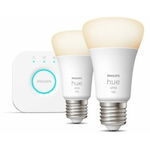 Pachet kit baza 2 becuri LED Philips Hue