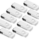 Set de 10 stick-uri de memorie USB Aretop, alb, 1 GB, 5,6 x 1,6 x 1 cm