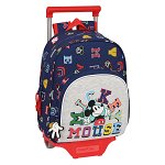 Ghiozdan cu Roți Mickey Mouse Clubhouse Only one Bleumarin (28 x 34 x 10 cm), Mickey Mouse Clubhouse