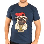 Tricou bleumarin Gangsta Dog pentru barbat - cod 45712, 