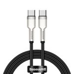 Cablu Baseus Cafule Series Metal USB-C la USB-C, 100W, 1m Negru, Baseus