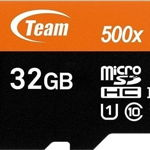Card TeamGroup 500x MicroSDHC 32GB Clasa 10 UHS-I/U1 (TUSDH32GUHS03), TeamGroup