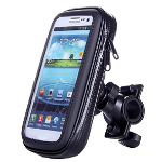 Suport husa telefon pentru bicicleta LX-01 rezistent apa si socuri touchscreen 360* rotativ negru XL, GAVE