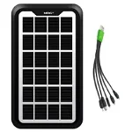 Panou Solar Portabil MRG MGD10X, 3W, Iesire USB, Negru, 