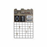 Calendar DKD Home Decor Metal Lemn MDF Cottage (30 x 3.5 x 4.7 cm), DKD Home Decor