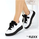Pantofi sport dama The Flexx din piele naturala Daiana alb, 