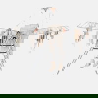 Uscator de rufe, Brabantia, Hangon Metallic, 25 m capacitate de uscare, otel, gri metalizat, Brabantia