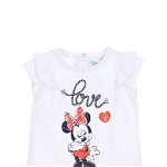 Tricou cu imprimeu frontal Disney Minnie Mouse, Love, Alb
