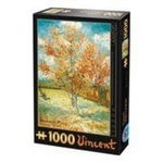 Puzzle 1000 piese Vincent Van Gogh - Pink peach tree in blossom, 