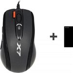 Mouse X-Game X-7120 + Mousepad Negru, A4-TECH