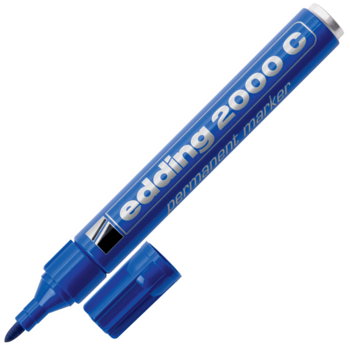 Marker permanent Edding 2000, 1.5 - 3 mm, albastru - Pret/buc, Edding