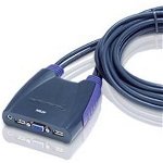 Switch KVM ATEN CS64US, 4 porturi, USB, Speaker Support, 0.9m/1.2m, Aten