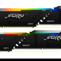 Memorie RAM Kingston DDR4 32GB 3600MHz CL18 1.35V Dual Channel Kit Fury Beast RGB Black XMP
