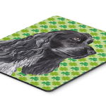 Caroline`s Treasures Black Cocker Spaniel Lucky Shamrock St Patrick`s Day Mouse Pad, Hot Pad sau Triv Multicolore Large, 