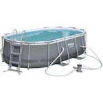 Piscina cadru metalic Bestway Puerto Rico, 424 x 250 x 100 cm, scara, filtru