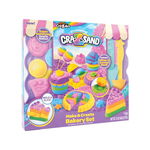 Set creativ produse patiserie nisip kinetic CrazArt Cra-Z-Sand Sand Bakery Set 19666, Cra-Z-Art