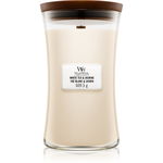 Woodwick White Tea & Jasmine lumânare parfumată cu fitil din lemn 609.5 g, Woodwick