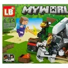 Set de constructie LB Plus, My World of Minecraft, 4 in 1, 214 D piese tip lego, OEM